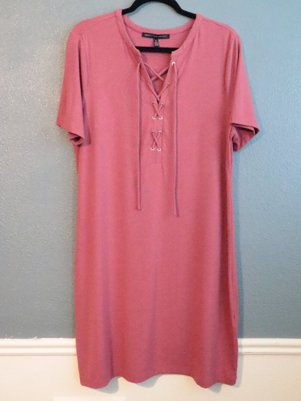 WHBM Classic Lace Up T-Shirt Dress